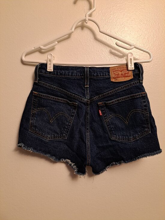 Levi's Pants - Levi's 501 Cutoff Raw Hem High Waist Denim Jean Shorts With Button Fly